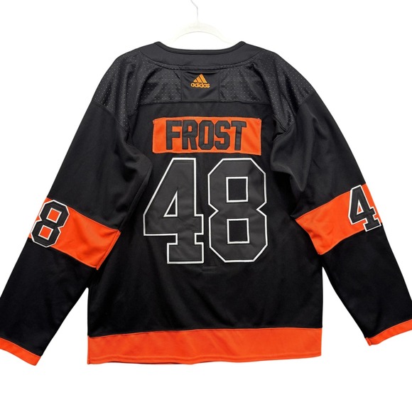 Philadelphia Flyers Morgan Frost 48 Jersey Mens 52 Black NHL Hockey Adidas - Picture 1 of 8